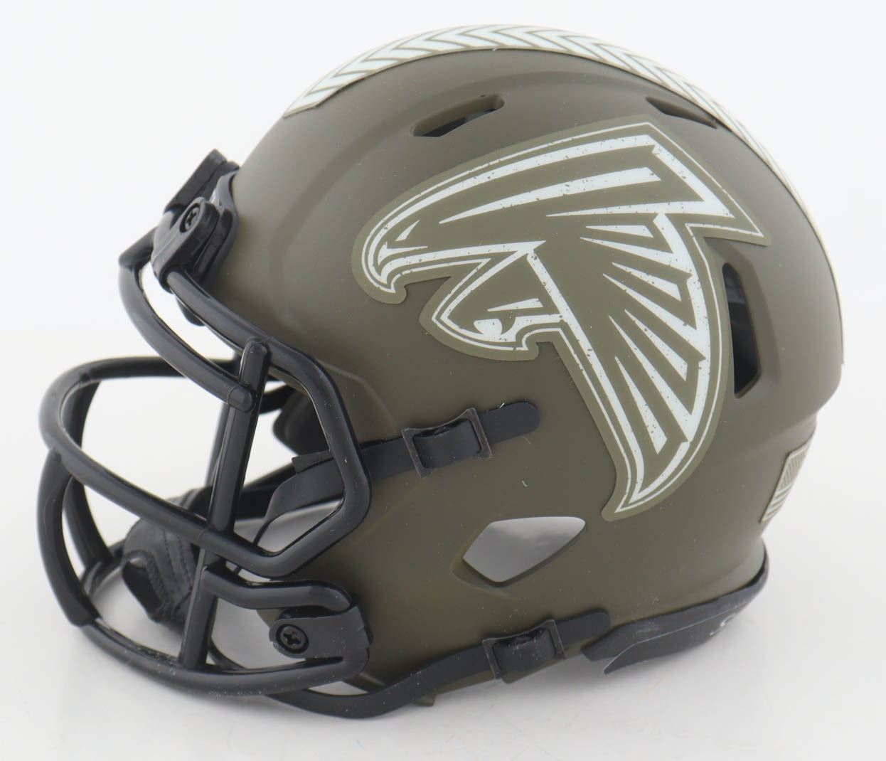 Kyle Pitts Signed Falcons Salute To Service Alternate Speed Mini Helmet (Beckett) at PristineAuction.com Kyle Pitts Signed Falcons Salute To Service Alternate Speed Mini Helmet (Beckett) at PristineAuction.com