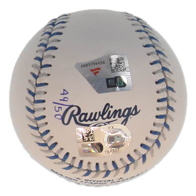 Jac Caglianone Signed LE Royals Logo OML Baseball Inscribed "MLB Debut 6/3/25" (Fanatics & MLB) at PristineAuction.com Jac Caglianone Signed LE Royals Logo OML Baseball Inscribed "MLB Debut 6/3/25" (Fanatics & MLB) at PristineAuction.com