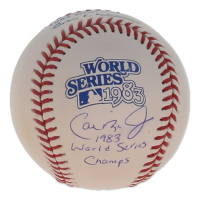 Cal Ripken Jr. Signed 1983 World Series Logo Baseball Inscribed "1983 World Series Champs" (Fanatics & MLB) at PristineAuction.com