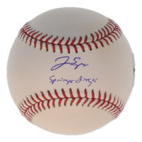 George Springer Signed OML Baseball Inscribed "Springer Dinger" (MLB & Fanatics) at PristineAuction.com