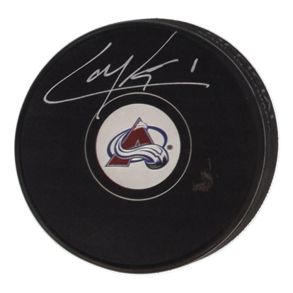 Cale Makar Signed Avalanche Logo Hockey Puck (Fanatics) at PristineAuction.com Cale Makar Signed Avalanche Logo Hockey Puck (Fanatics) at PristineAuction.com