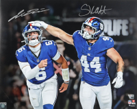 Jaxson Dart & Cam Skattebo Signed Giants 16x20 Photo (Fanatics) at PristineAuction.com