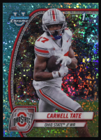 Carnell Tate 2024 Bowman Chrome University Aqua Mini Diamond Refractors #39 #039/275 RC at PristineAuction.com