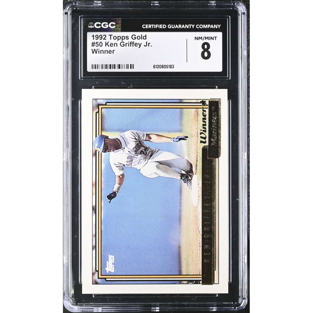 Ken Griffey Jr. 1992 Topps Gold Winner #50 (CGC 8) at PristineAuction.com