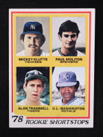 Mickey Klutts / Paul Molitor / Alan Trammell / U.L. Washington 1978 Topps #707 Rookie Shortstops at PristineAuction.com