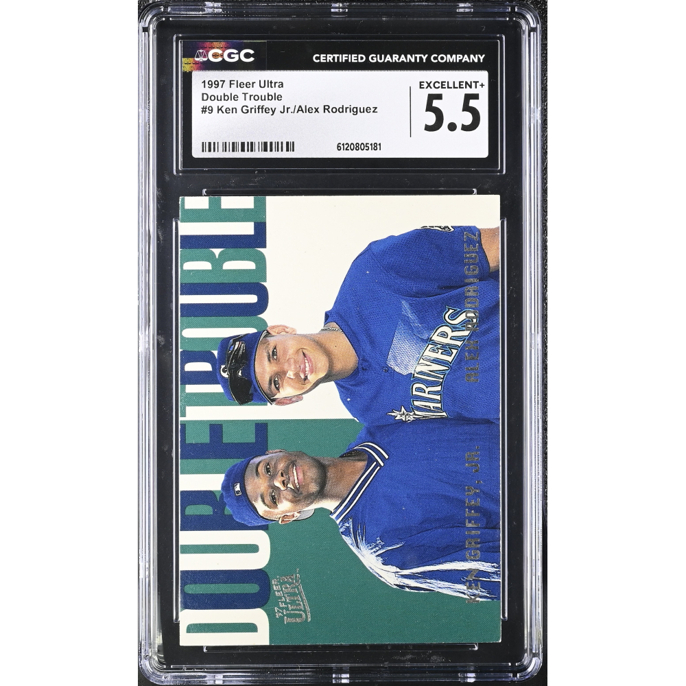 Ken Griffey Jr./Alex Rodriguez 1997 Fleer Ultra Double Trouble #9 (CGC 5.5) at PristineAuction.com