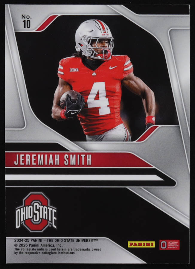 Jeremiah Smith 2024-25 The Ohio State University Panini Prizm #10 at PristineAuction.com Jeremiah Smith 2024-25 The Ohio State University Panini Prizm #10 at PristineAuction.com