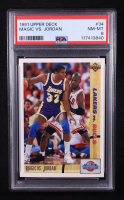 Magic Johnson / Michael Jordan 1991-92 Upper Deck #34 (PSA 8) at PristineAuction.com