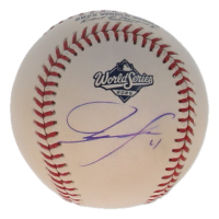 Roki Sasaki Signed 2025 World Series Logo OML Baseball (MLB & Fanatics) at PristineAuction.com