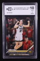 Caitlin Clark 2023-24 Bowman University Now #61 (BCCG 10) at PristineAuction.com