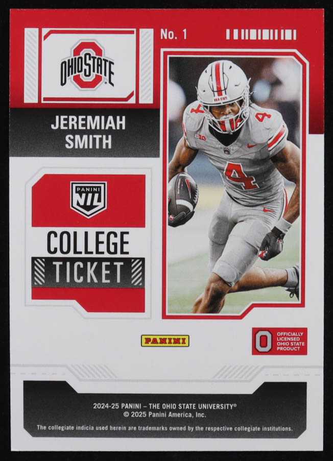 Jeremiah Smith 2024-25 The Ohio State University Panini College Contenders Donuts #1 at PristineAuction.com Jeremiah Smith 2024-25 The Ohio State University Panini College Contenders Donuts #1 at PristineAuction.com