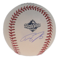 Trey Yesavage Signed 2025 World Series Logo OML Baseball (MLB & Fanatics) at PristineAuction.com
