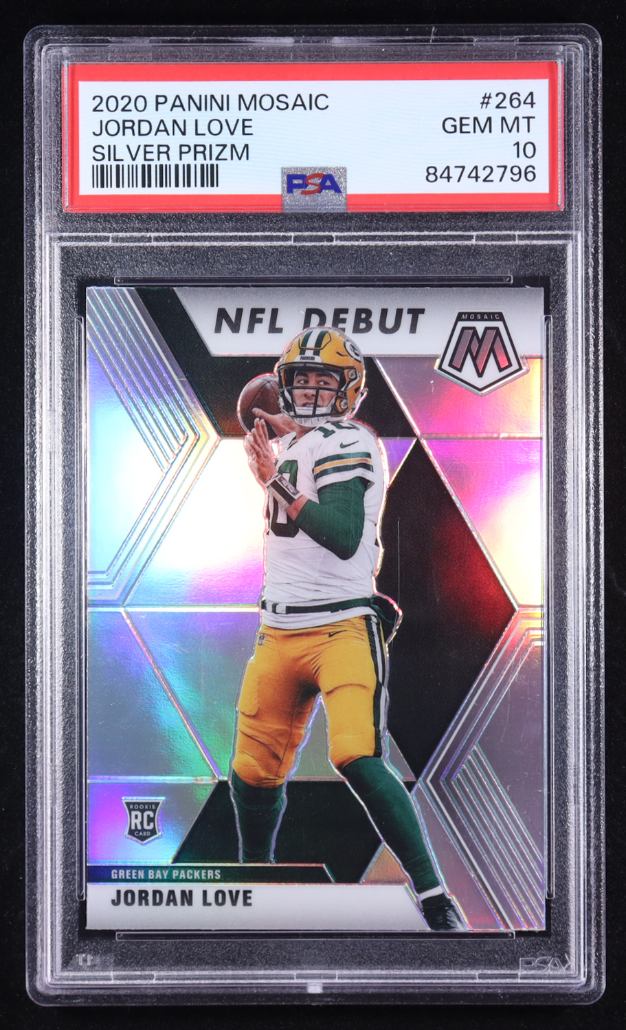 Jordan Love 2020 Panini Mosaic Silver #264 DEB RC (PSA 10) at PristineAuction.com Jordan Love 2020 Panini Mosaic Silver #264 DEB RC (PSA 10) at PristineAuction.com