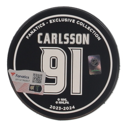 Leo Carlsson Signed LE Ducks First NHL Hat Trick Commemorative Hockey Puck (Fanatics) at PristineAuction.com Leo Carlsson Signed LE Ducks First NHL Hat Trick Commemorative Hockey Puck (Fanatics) at PristineAuction.com