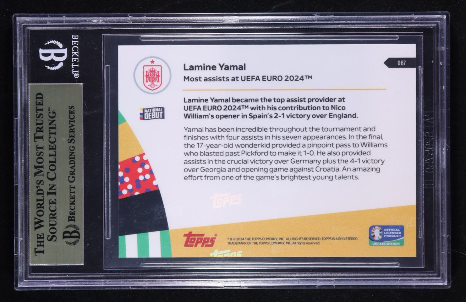Lamine Yamal 2024 Topps Now UEFA Euro #67 (BGS 9.5) at PristineAuction.com Lamine Yamal 2024 Topps Now UEFA Euro #67 (BGS 9.5) at PristineAuction.com