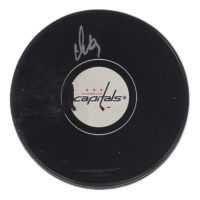 Alexander Ovechkin Signed Capitals Logo Hockey Puck (Fanatics) at PristineAuction.com