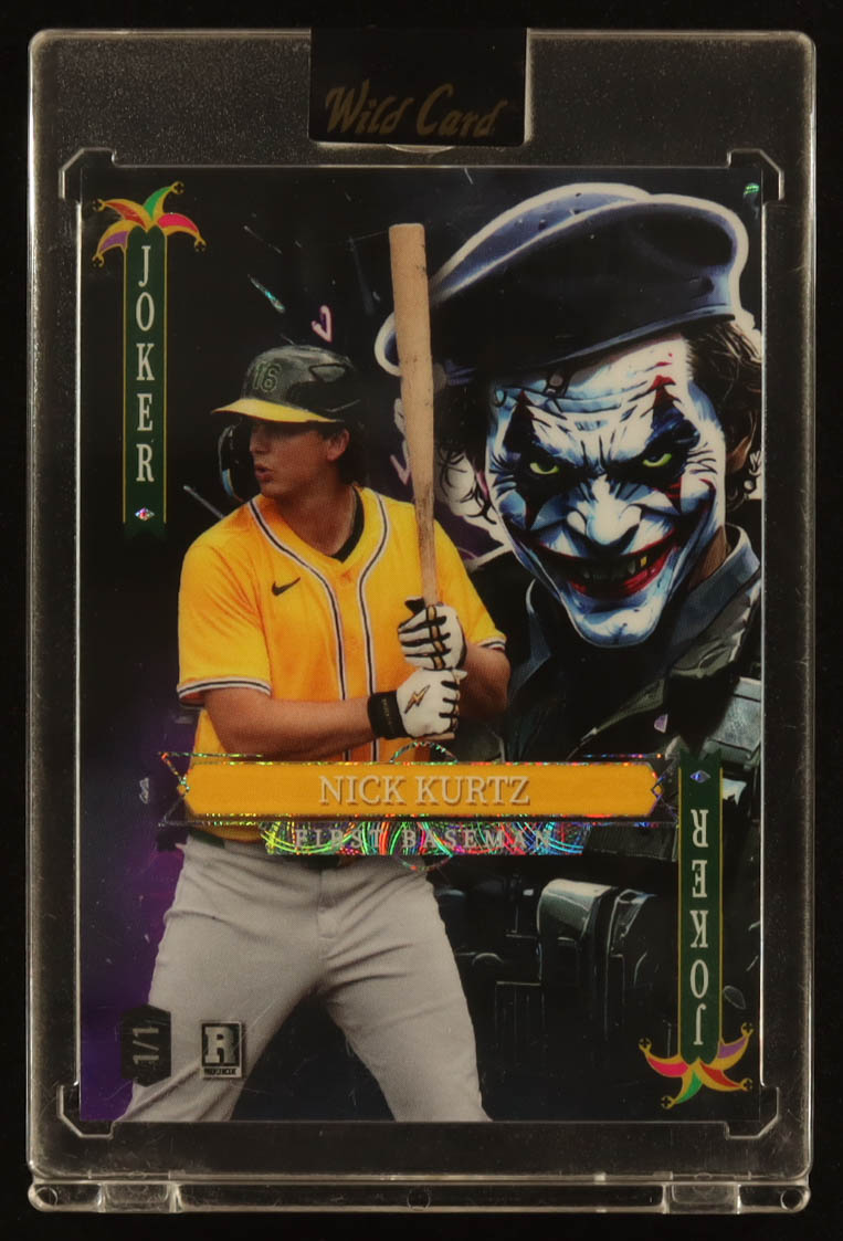 Nick Kurtz 2025 Wild Card Jokers Wild Kaleidoscope #SDJWMNKNs01 #1/1 RC at PristineAuction.com Nick Kurtz 2025 Wild Card Jokers Wild Kaleidoscope #SDJWMNKNs01 #1/1 RC at PristineAuction.com