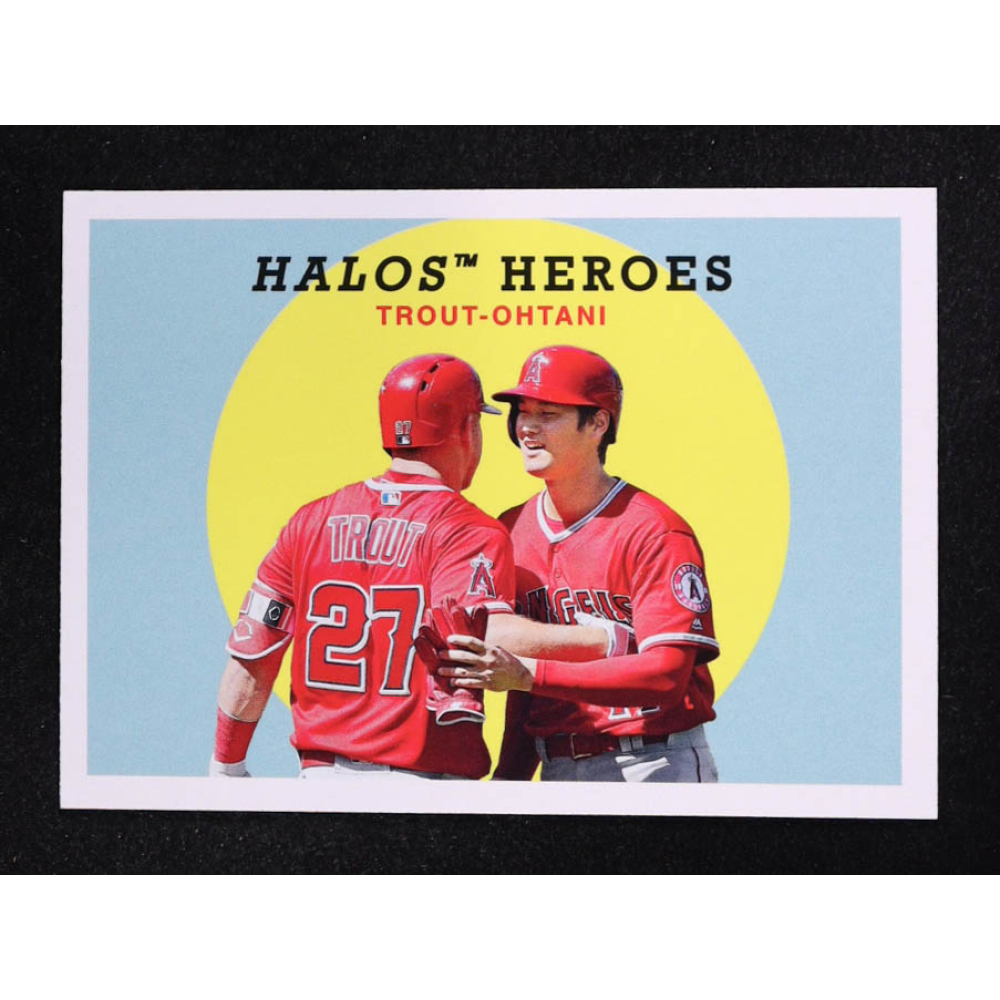 Shohei Ohtani / Mike Trout 2018 Topps Archives #303 at PristineAuction.com