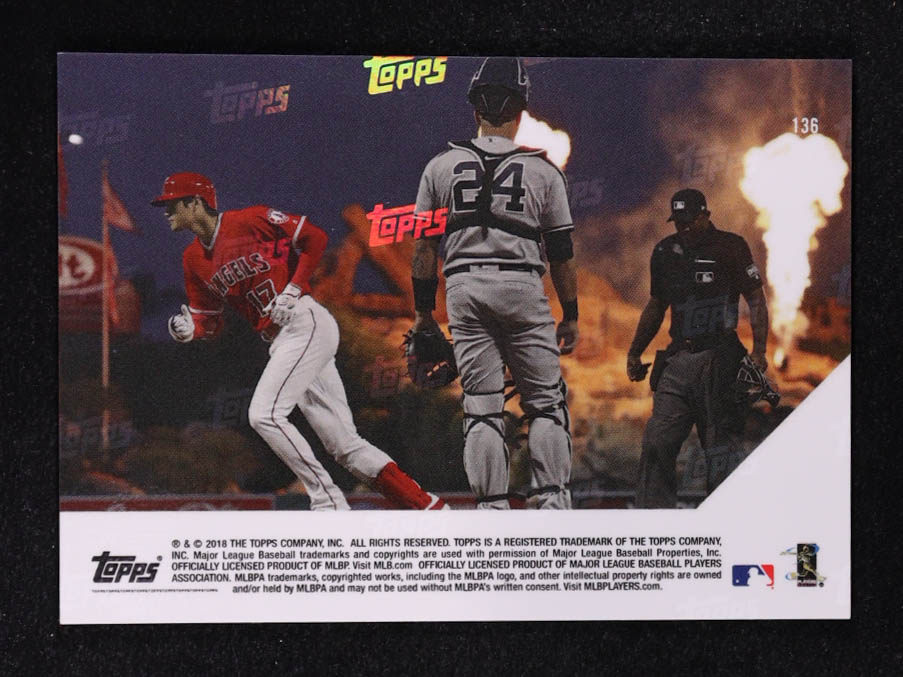 Shohei Ohtani 2018 Topps Now #136 RC at PristineAuction.com Shohei Ohtani 2018 Topps Now #136 RC at PristineAuction.com