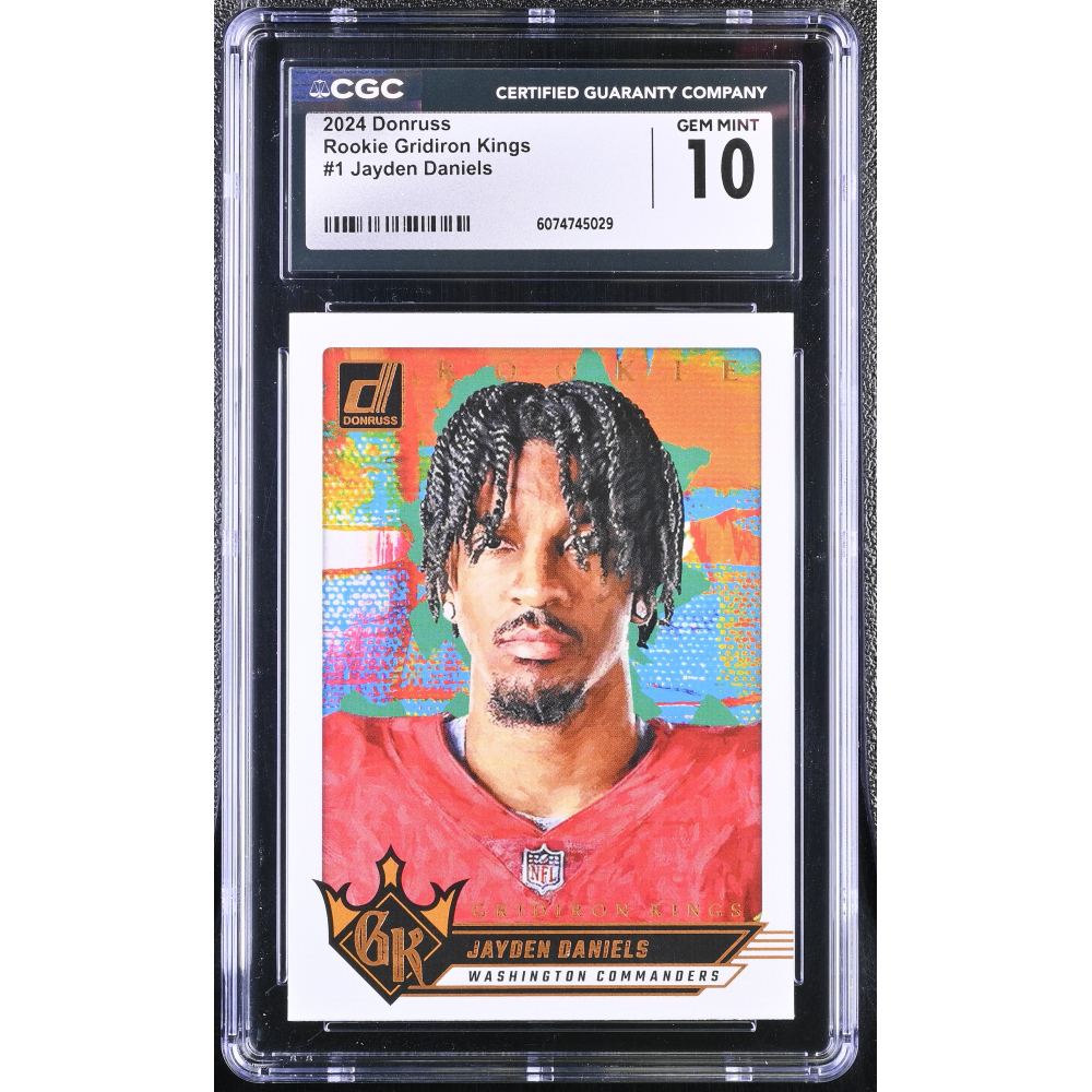 Jayden Daniels 2024 Donruss Rookie Gridiron Kings #1 RC (CGC 10) at PristineAuction.com