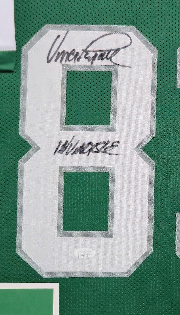 Vince Papale Signed Custom Framed Jersey Inscribed "Invincible" (JSA) at PristineAuction.com Vince Papale Signed Custom Framed Jersey Inscribed "Invincible" (JSA) at PristineAuction.com