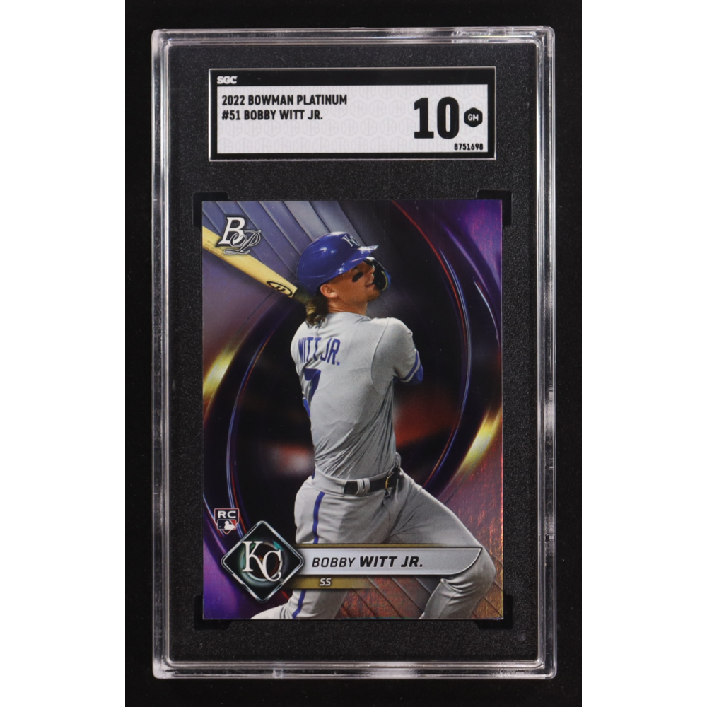Bobby Witt Jr. 2022 Bowman Platinum #51 RC (SGC 10) at PristineAuction.com