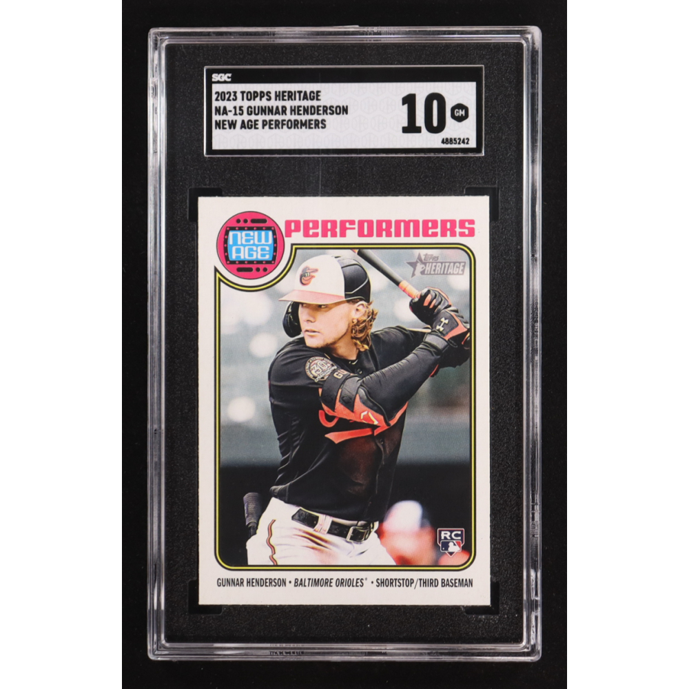 Gunnar Henderson 2023 Topps Heritage New Age Performers #NA-15 RC (SGC 10) at PristineAuction.com