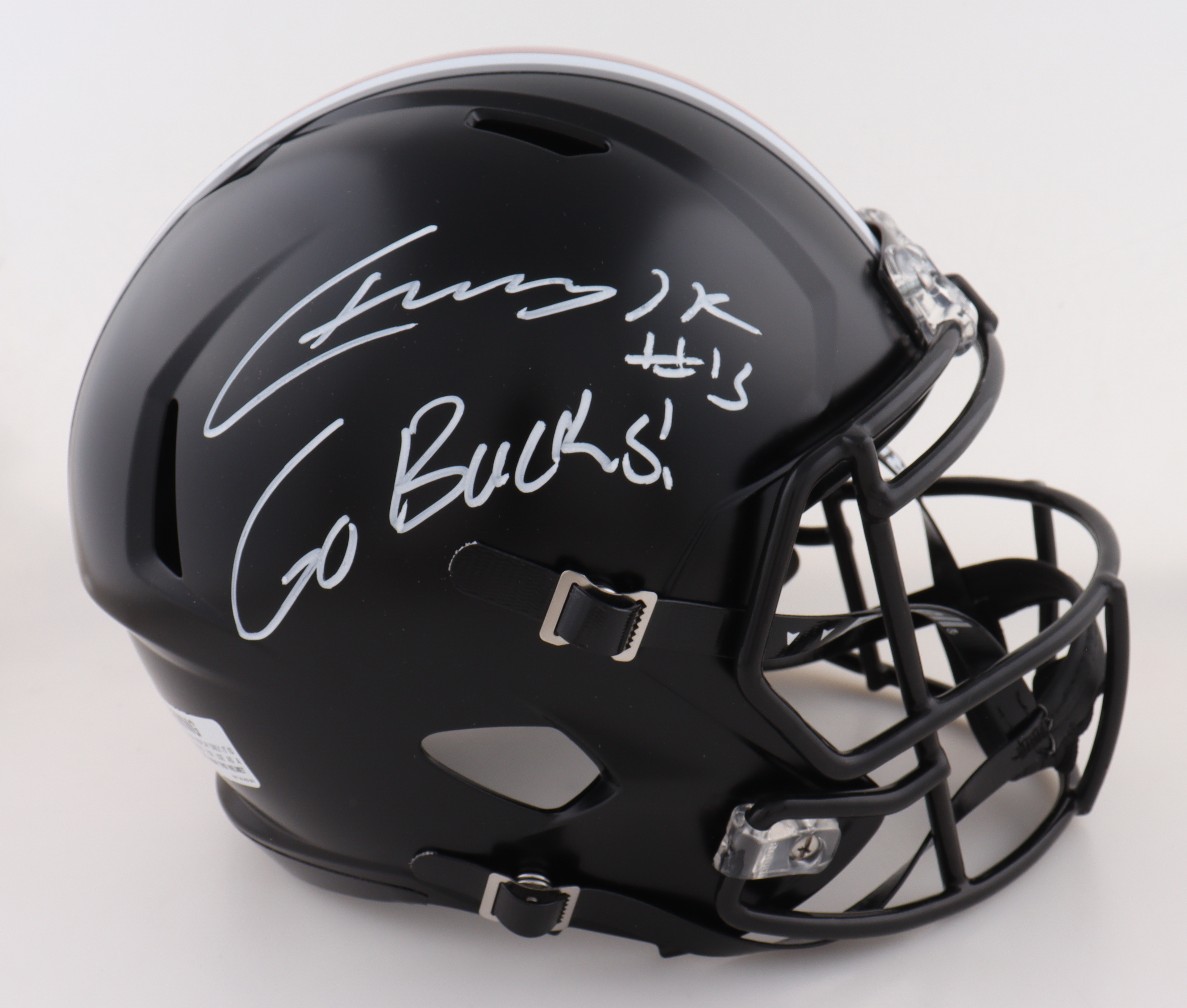 Chris Henry Jr. Signed Ohio State Buckeyes Full-Size Speed Helmet Inscribed "Go Bucks!" (WSoS) at PristineAuction.com Chris Henry Jr. Signed Ohio State Buckeyes Full-Size Speed Helmet Inscribed "Go Bucks!" (WSoS) at PristineAuction.com