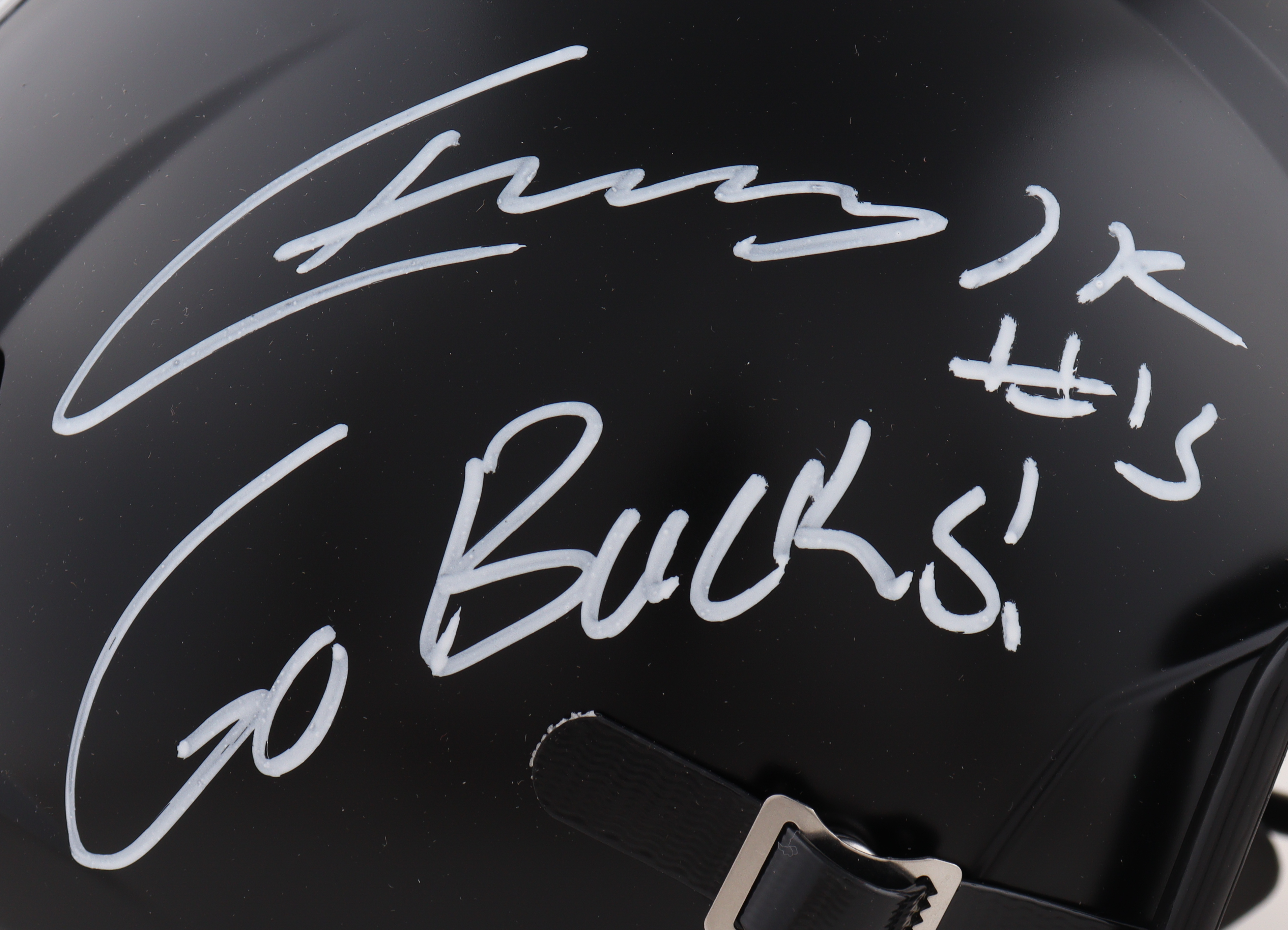Chris Henry Jr. Signed Ohio State Buckeyes Full-Size Speed Helmet Inscribed "Go Bucks!" (WSoS) at PristineAuction.com Chris Henry Jr. Signed Ohio State Buckeyes Full-Size Speed Helmet Inscribed "Go Bucks!" (WSoS) at PristineAuction.com