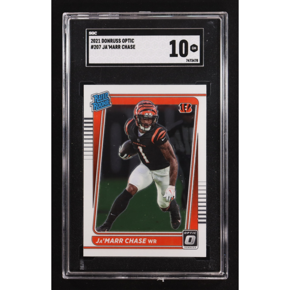 Ja'Marr Chase 2021 Panini Donruss Optic Rated Rookie #207 RC (SGC 10) at PristineAuction.com