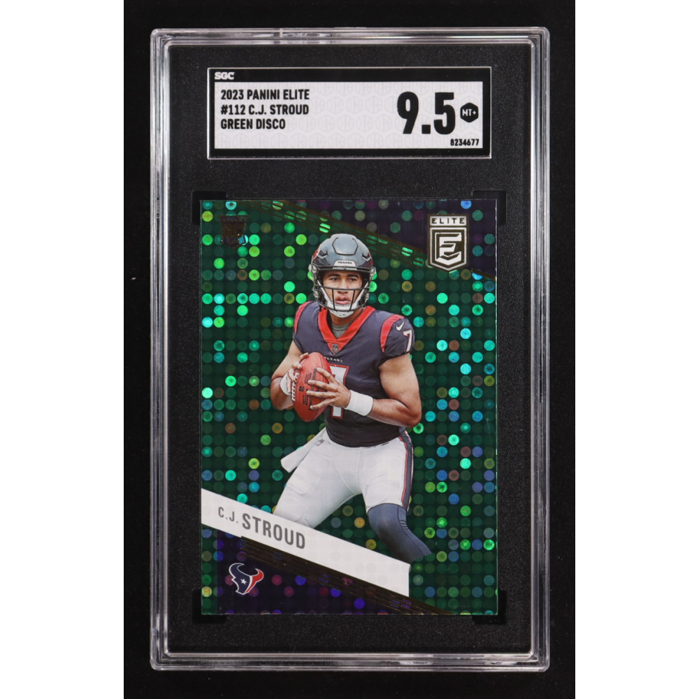 C.J. Stroud 2023 Panini Elite Green Disco #112 RC (SGC 9.5) at PristineAuction.com