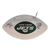 Breece Hall & Braelon Allen Signed Jets Logo Football (Fanatics) at PristineAuction.com