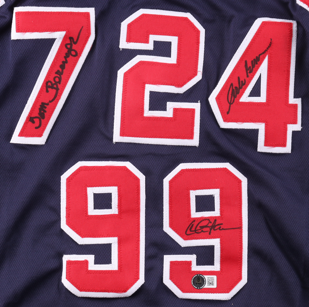 Charlie Sheen, Tom Berenger & Corbin Bernsen Signed Jersey (Beckett) at PristineAuction.com Charlie Sheen, Tom Berenger & Corbin Bernsen Signed Jersey (Beckett) at PristineAuction.com