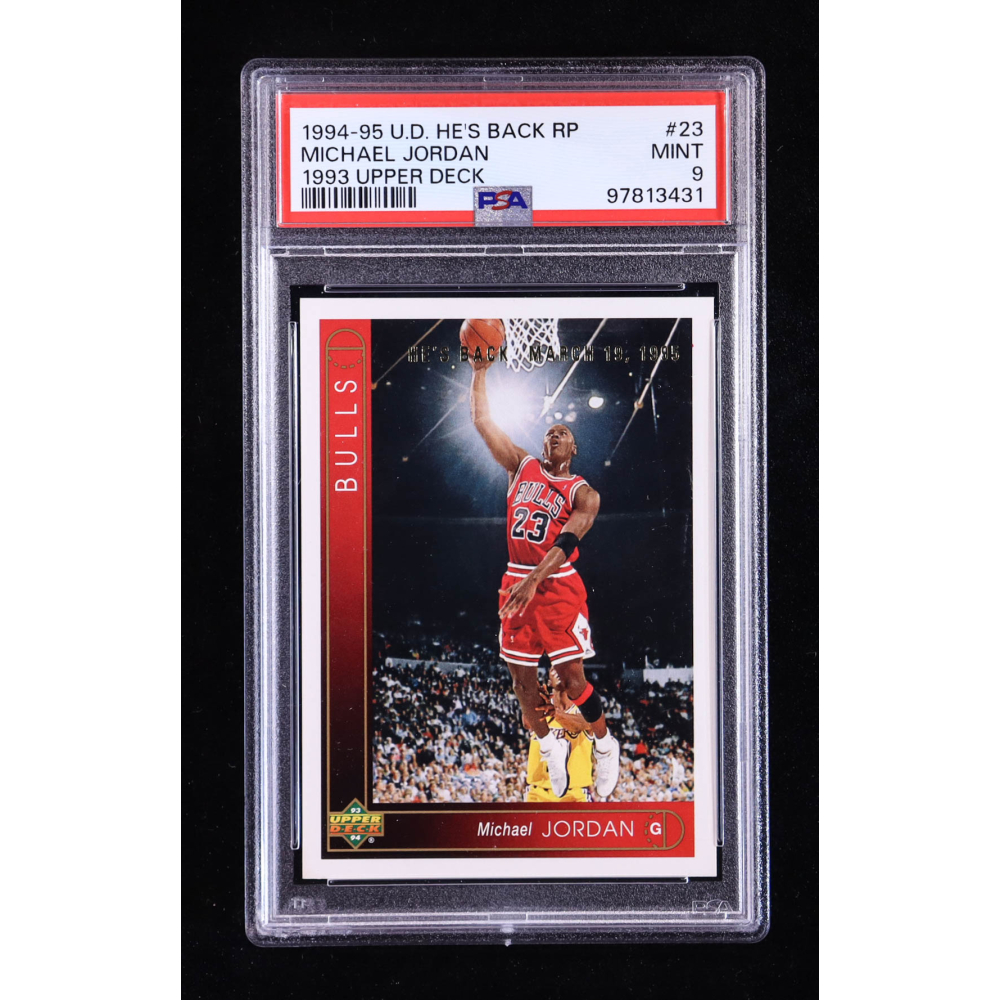 Michael Jordan 1994-95 Upper Deck Jordan He's Back Reprints #23B (PSA 9) at PristineAuction.com