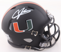 Andre Johnson Signed Miami Hurricanes Matte Black Speed Mini Helmet (Beckett) at PristineAuction.com