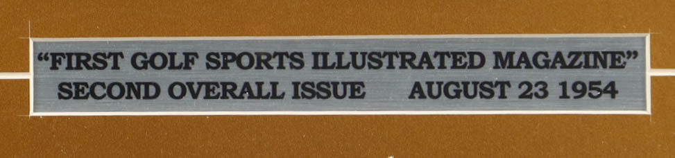 Custom Framed First Golf Sports Illustrated Cover and Second Issue Overall August 23 1954 Magazine Display with Name Plaque at PristineAuction.com Custom Framed First Golf Sports Illustrated Cover and Second Issue Overall August 23 1954 Magazine Display with Name Plaque at PristineAuction.com