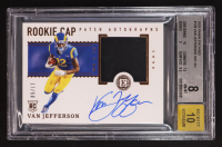 Van Jefferson 2020 Panini Encased Rookie Cap Patch Autographs #126 RC #17/50 (BGS 8 | Autograph Graded BGS 10) at PristineAuction.com