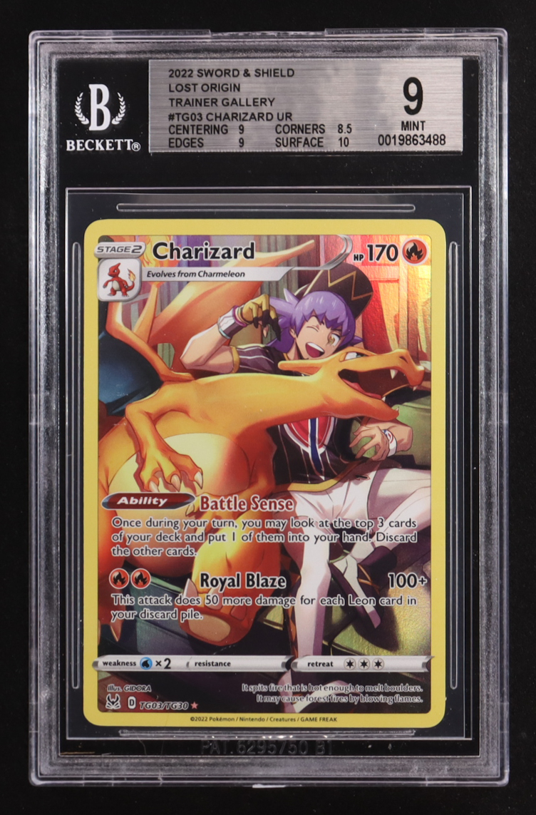 Charizard 2022 Pokemon TCG Sword & Shield Trainer Gallery #TG03 (BGS 9) at PristineAuction.com Charizard 2022 Pokemon TCG Sword & Shield Trainer Gallery #TG03 (BGS 9) at PristineAuction.com