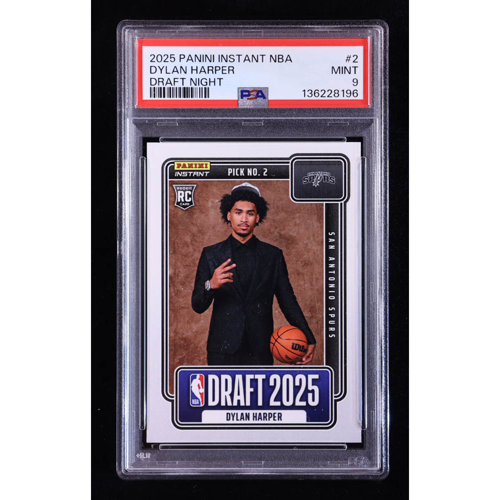 Dylan Harper 2025-26 Panini Instant Draft Night #NBADN2 RC (PSA 9) at PristineAuction.com
