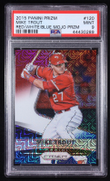 Mike Trout 2015 Panini Prizm Prizms Red White and Blue Mojo #120 (PSA 9) at PristineAuction.com