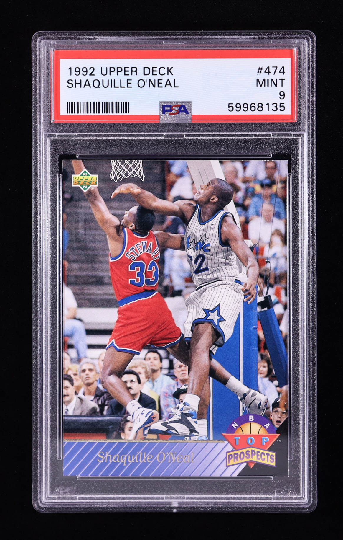 Shaquille O'Neal 1992-93 Upper Deck #474 TP RC (PSA 9) at PristineAuction.com Shaquille O'Neal 1992-93 Upper Deck #474 TP RC (PSA 9) at PristineAuction.com
