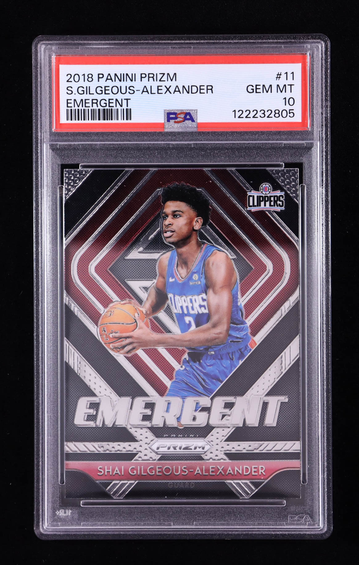 Shai Gilgeous-Alexander 2018-19 Panini Prizm Emergent #11 RC (PSA 10) at PristineAuction.com Shai Gilgeous-Alexander 2018-19 Panini Prizm Emergent #11 RC (PSA 10) at PristineAuction.com