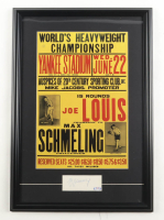 Max Schmeling Signed Custom Framed Cut Display with Vintage Boxing Print (PSA) at PristineAuction.com