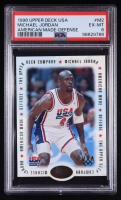 Michael Jordan 1996 Upper Deck USA American Made Defense #M2 (PSA 6) at PristineAuction.com
