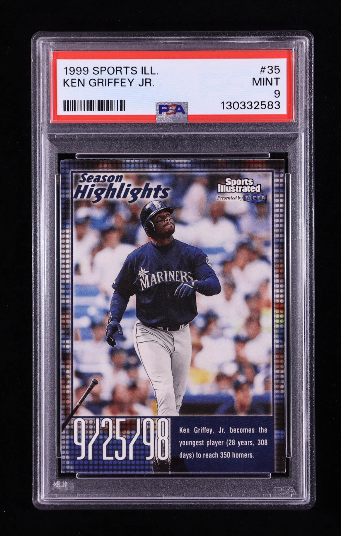 Ken Griffey Jr. 1999 Sports Illustrated #35 SH (PSA 9) at PristineAuction.com Ken Griffey Jr. 1999 Sports Illustrated #35 SH (PSA 9) at PristineAuction.com