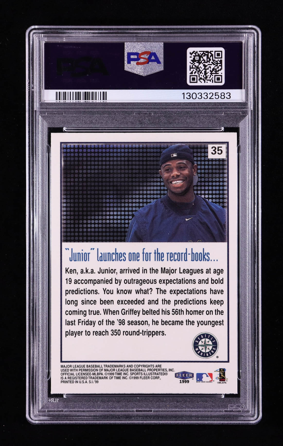 Ken Griffey Jr. 1999 Sports Illustrated #35 SH (PSA 9) at PristineAuction.com Ken Griffey Jr. 1999 Sports Illustrated #35 SH (PSA 9) at PristineAuction.com