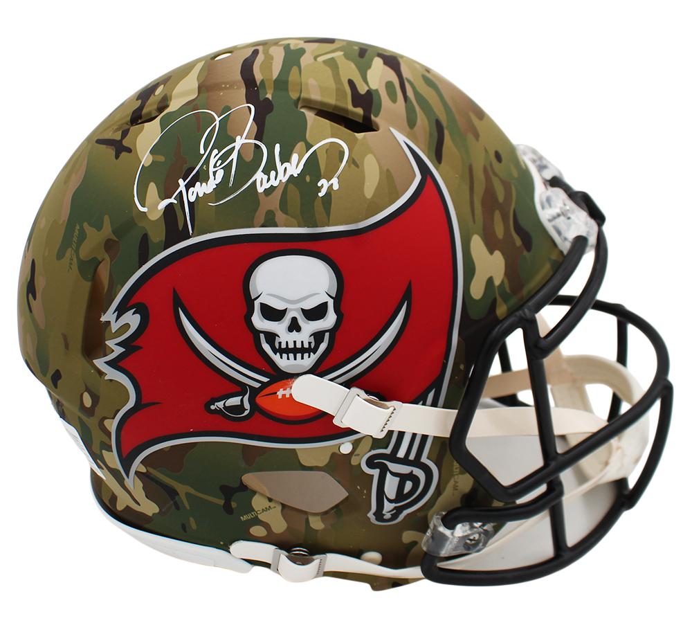 Ronde Barber Signed Buccaneers Full-Size Authentic On-Field Camo Alternate Speed Helmet (Beckett) at PristineAuction.com Ronde Barber Signed Buccaneers Full-Size Authentic On-Field Camo Alternate Speed Helmet (Beckett) at PristineAuction.com