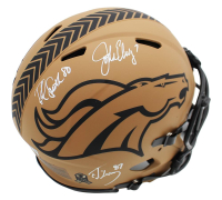 John Elway, Rod Smith & Ed McCaffrey Signed Broncos Full-Size Authentic On-Field Salute to Service Alternate Speed Helmet (Beckett) at PristineAuction.com