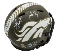 John Elway, Rod Smith & Ed McCaffrey Signed Broncos Full-Size Authentic On-Field Salute to Service Alternate Speed Helmet (Beckett) at PristineAuction.com