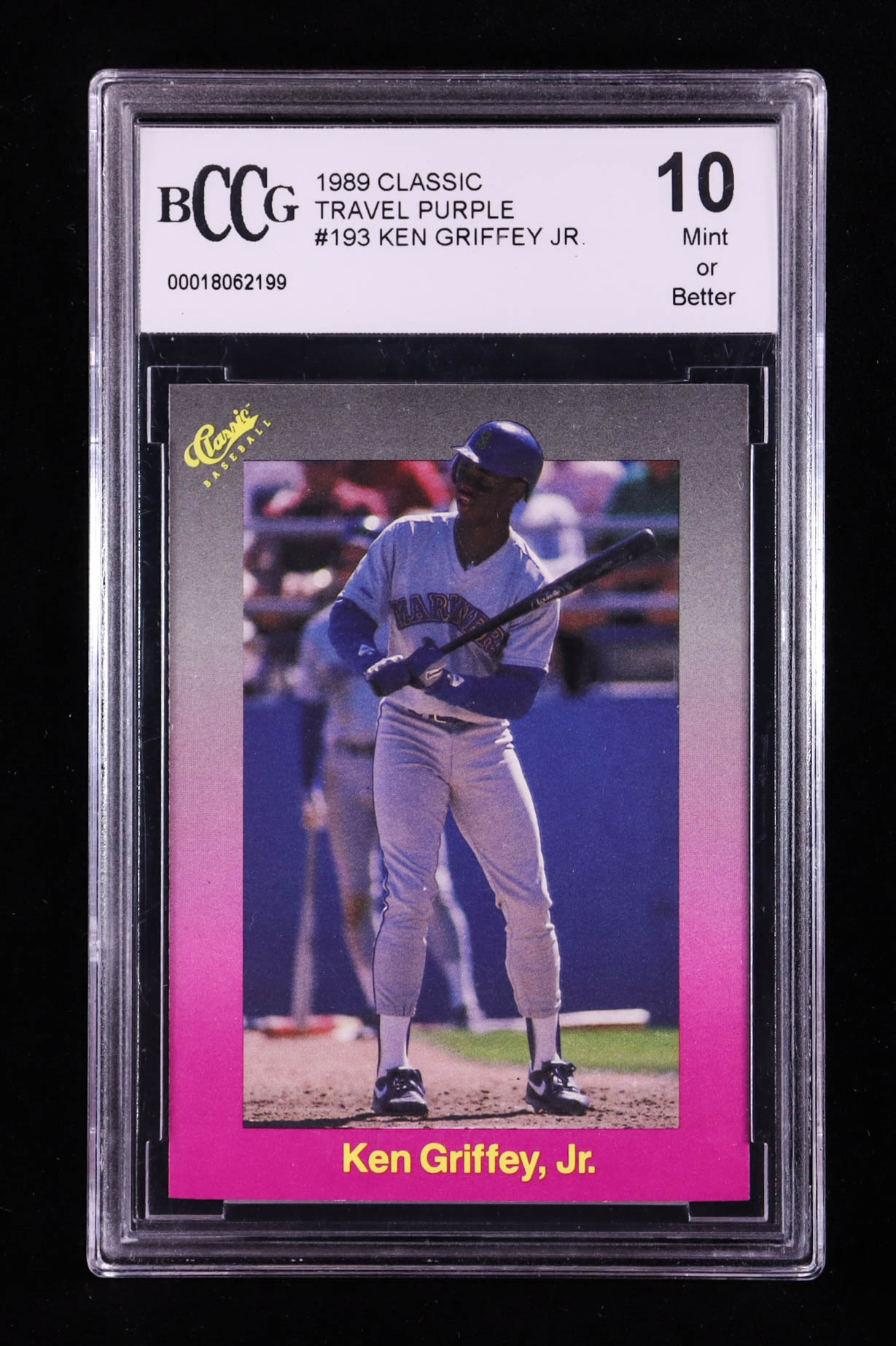 Ken Griffey Jr. 1989 Classic Travel Purple #131 RC (BCCG 10) at PristineAuction.com Ken Griffey Jr. 1989 Classic Travel Purple #131 RC (BCCG 10) at PristineAuction.com